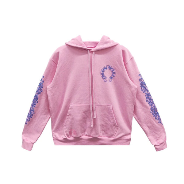 Chrome Hearts Horseshoe Pink Pullover Hoodie