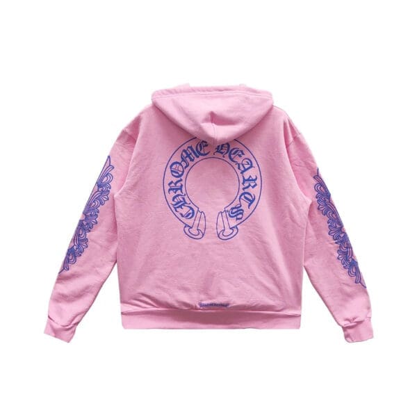 Chrome Hearts Horseshoe Pink Pullover Hoodie
