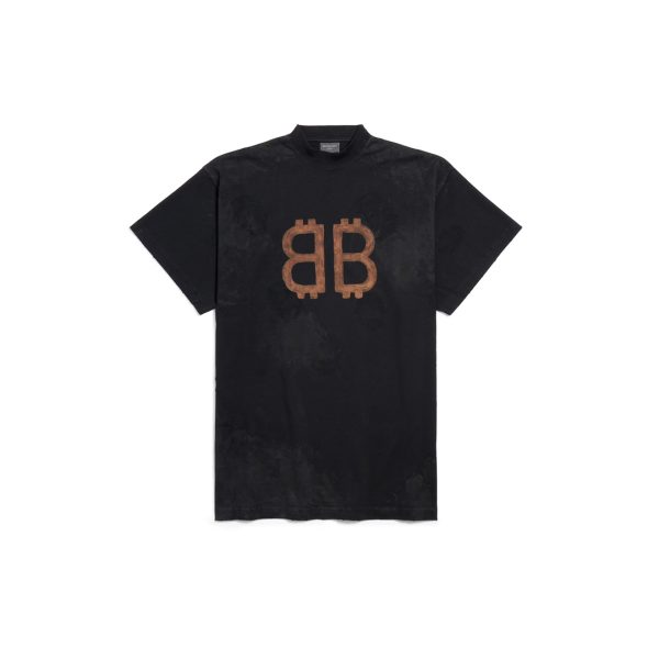 Balenciaga Crypto Oversized T-shirt Black Faded