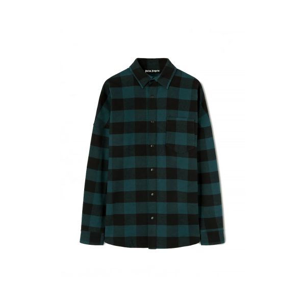 Palm Angels Classic Logo Overshirt Green