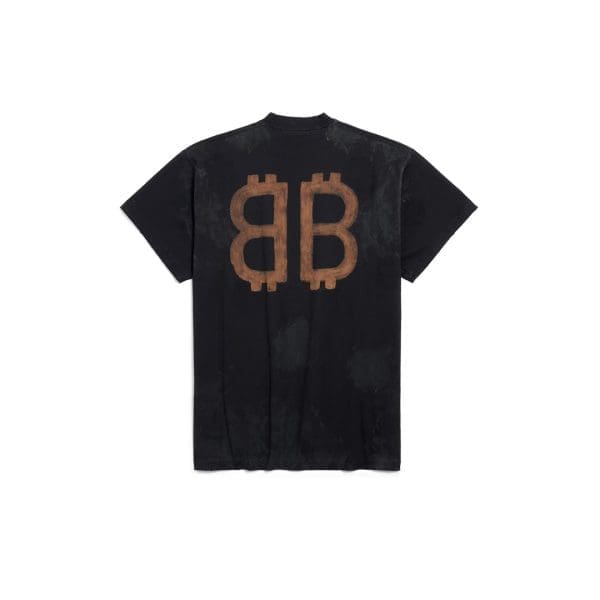 Balenciaga Crypto Oversized T-shirt Black Faded
