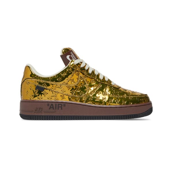 Louis Vuitton x Nike Air Force 1 Low Metallic Gold