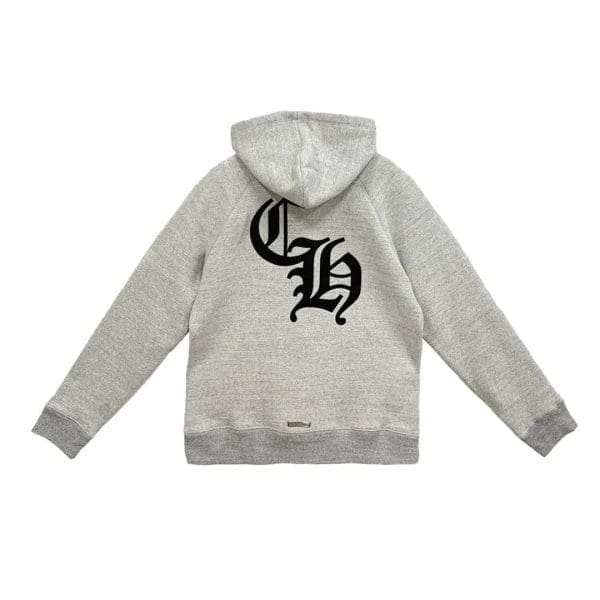 Chrome Hearts CH Logo Grey Pullover Hoodie