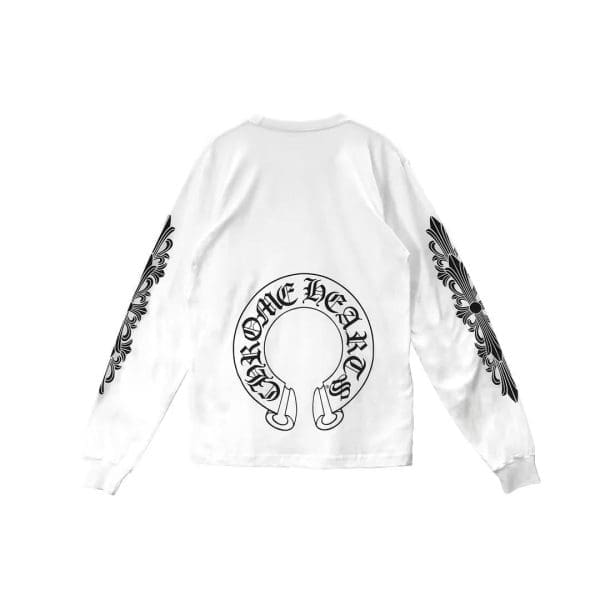 Chrome Hearts White Horseshoe Long Sleeve