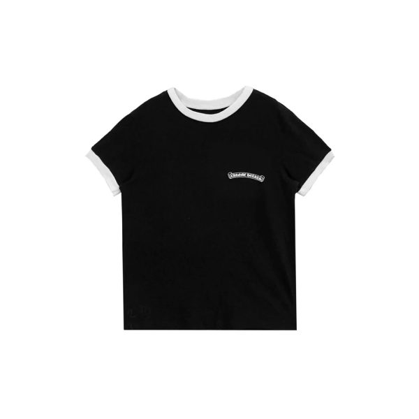 Chrome Hearts Black＆White Horseshoe Logo Short Sleeve Tee