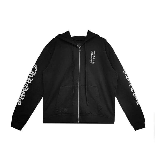 Chrome Hearts Zip Up Vertical Logo hoodie