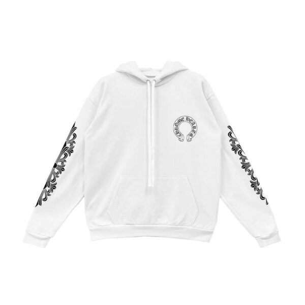 Chrome Hearts White Classic Horseshoe Hoodie