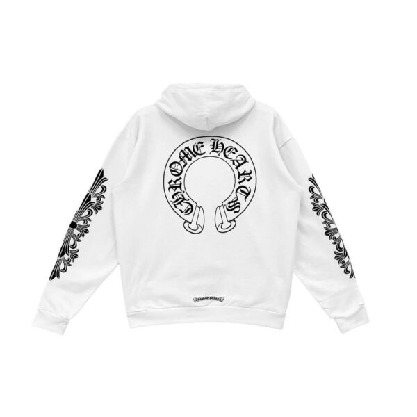 Chrome Hearts White Classic Horseshoe Hoodie