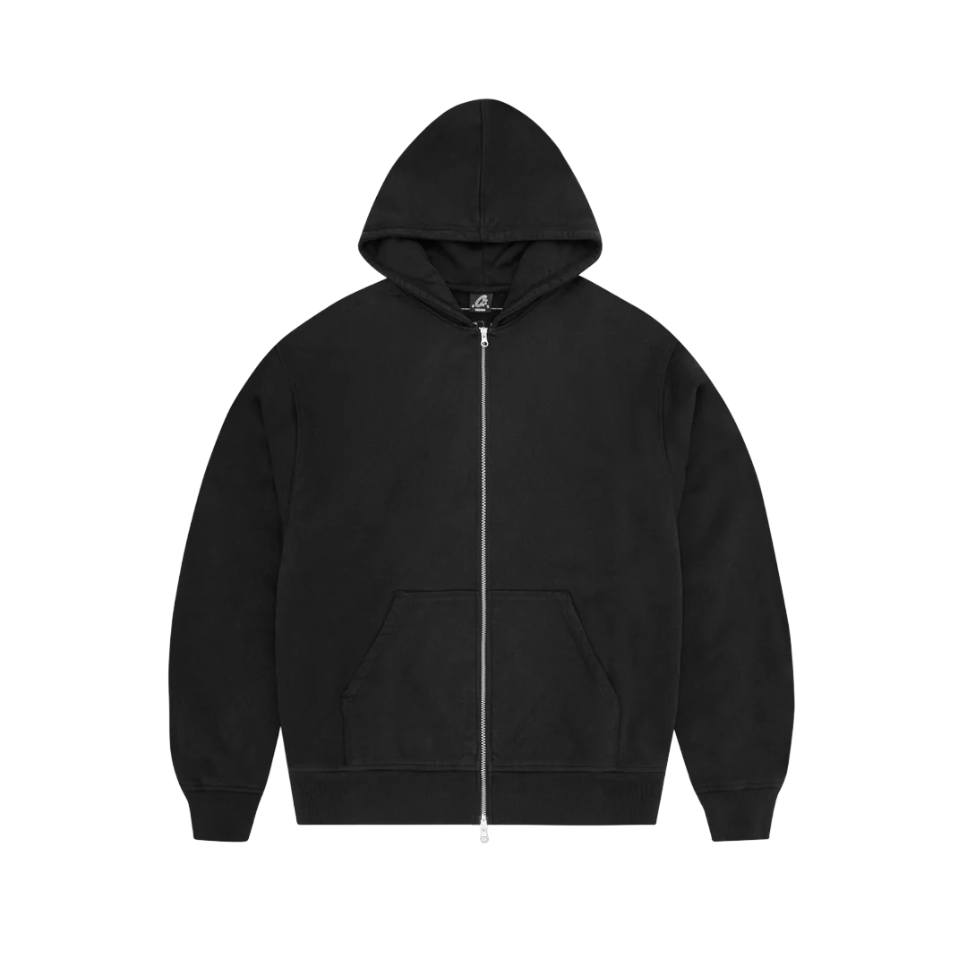 Corteiz Lundun Stitch Zip Hoodie Black