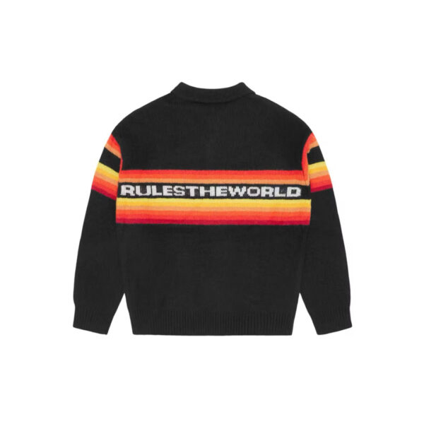 Corteiz Gradient Half Knit Zip Пуловер Черный