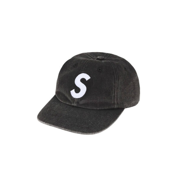 Supreme Canvas S Logo 6-Panel Black