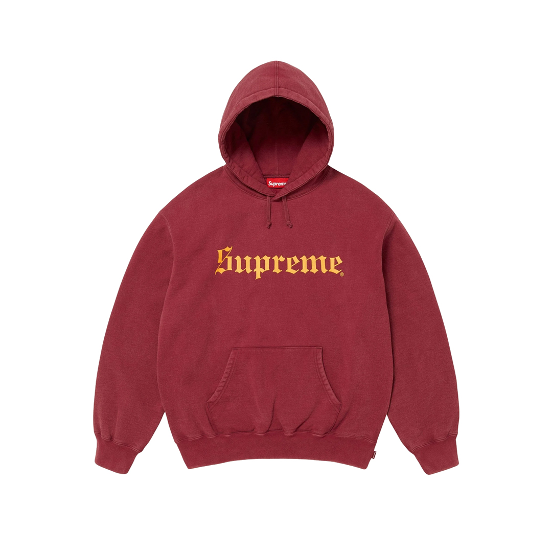 Supreme Washed Old English Hooded Sweatshirt