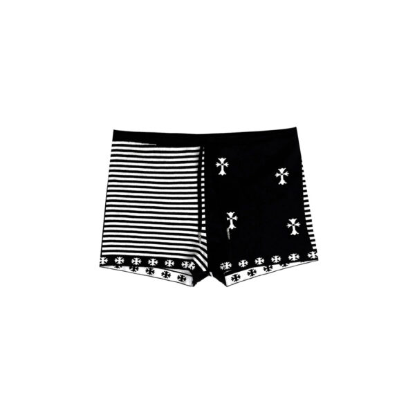 Chrome Hearts Split Black White Shorts
