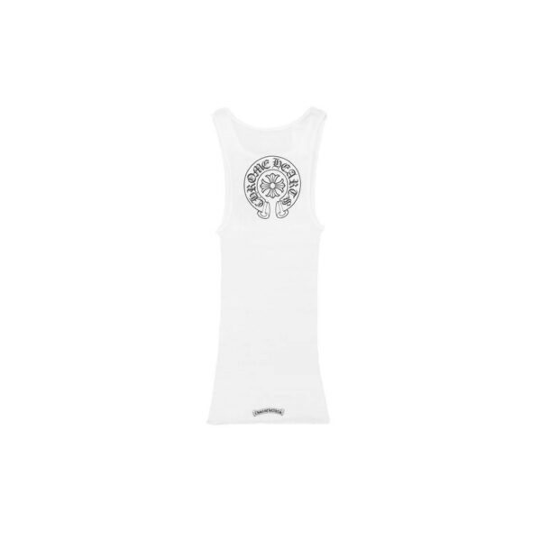 Chrome Hearts Horseshoe Logo White Tank Top